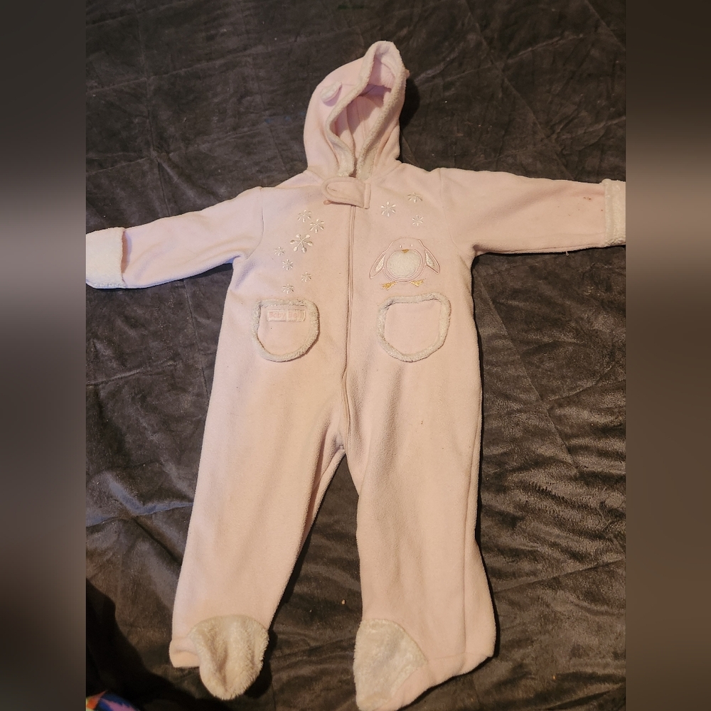 Babygirl fuzzy snow onsie